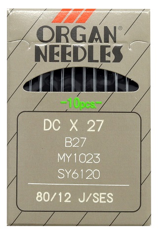 Игла Organ Needles DCx27 № 80/12 Ses легкие и средние материалы.